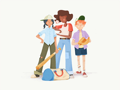 Dream Team baseball childrens book illustration dream team illustration kidlitart