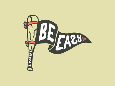 Easy Life Flash 04 baseball bat flash graffiti handdraw illustration lettering pennant tattoo vector