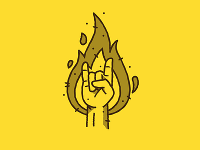 Inktober - Day 19 - Scorched design fire graphic design hand illustration inktober vectober