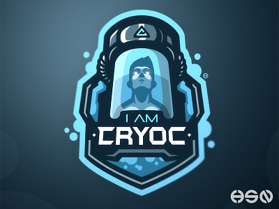 I Am Cryoc branding cool esports game gamers games gaming gaming logo illustration logo logodesign mascot overwatch sports sports logo sportslogo streamers strong team logo twitch