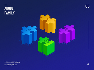 Adobe family isometric illustration