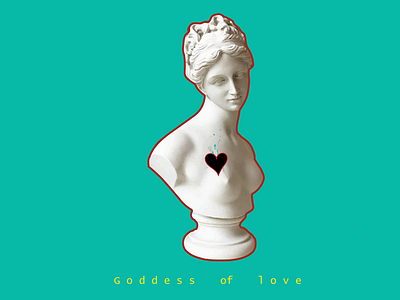 venus contemporary goddess heart linework love minimalism mithology statue