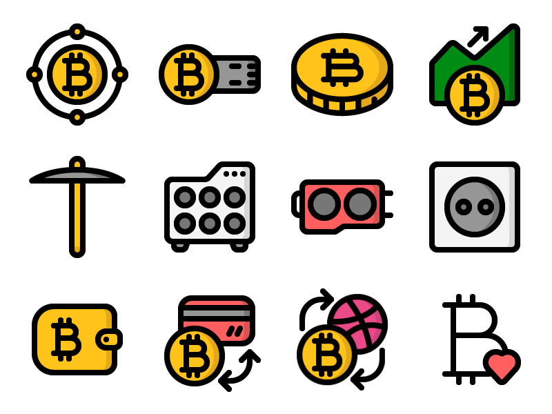 Bitcoin & Mining iconset bitcoin crypto crypto exchange crypto mining crypto trading crypto wallet cryptocurrency dex glyph icon iconset mining