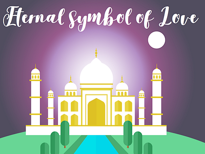 Eternal Taj Mahal art awesome design branding clean design flat illustrator tajmahal trending ui ux vector website