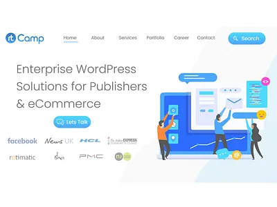 Website UI blue ui ux web developmet company website