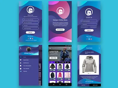 E Commerce Full Mobile Apps Screen app screen e commerce full apps hader login pae mobile apps ui uiux web degain wrb hader