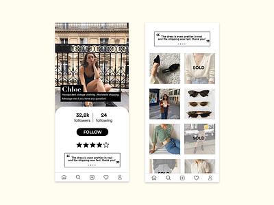 Daily UI 006 : User profile app app design app mockup daily 100 daily 100 challenge daily ui daily ui 006 design fashion fashion app profile design ui ui design user account user profile ux ux design