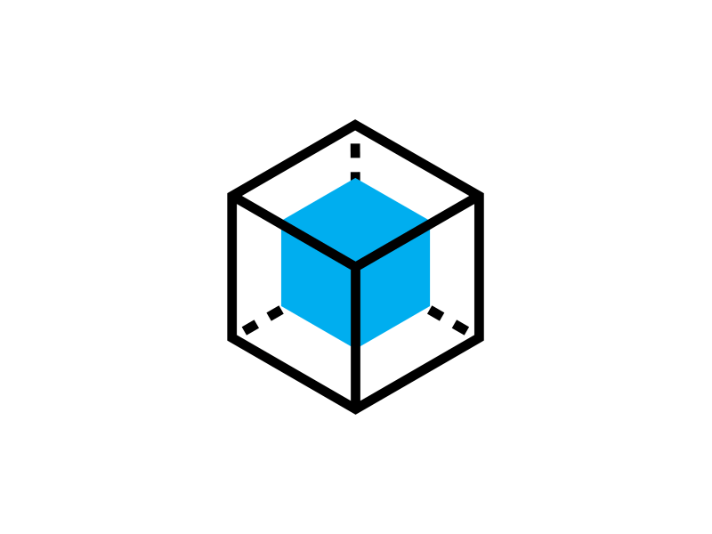 BUILD / Design+ Service - GIF animation build cube cyan design gif icon illustration pictogram service shape