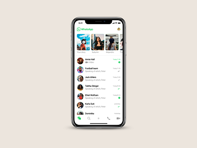 WhatsApp Redesign Concept apple ios 11 ios app iphonex redesign uid ux whatapp