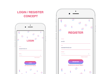 Login Register concept android app flat illustration ios login minimal modern register ui ux