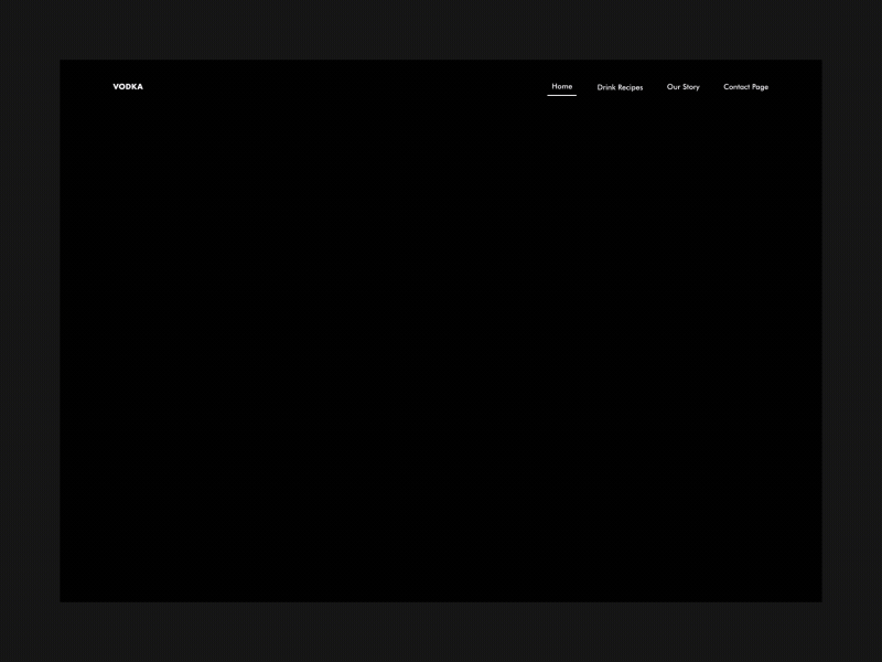 Vodka Home Page adobe after effects after affects animation concept interface ui ux uxui web web animation web design