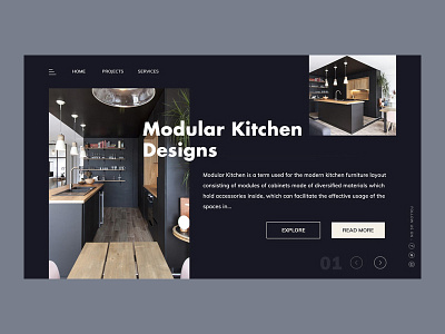 Interior Design Website design explore homepage interior architecture landing page design minimal typography ui ux website