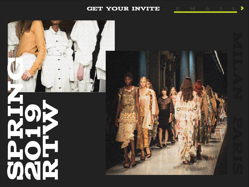 RTW 2019 landing page - invitation daily ui 003 gif gif animation illustrator landing page photoshop web design website design