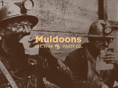 Muldoons Pasty brand brand identity branding logo monogram pasty type typography upper peninsula vintage wip