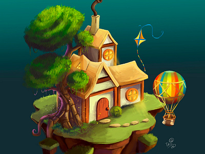 House Racoon adobephotoshop animal art animal character character furry game house house illustration illustration