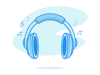 Headphones bass blue checklist color cool design flat headphones illustration illustrator simple vector