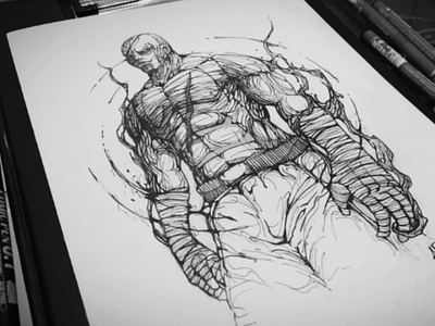 Sagat illustration artwork art