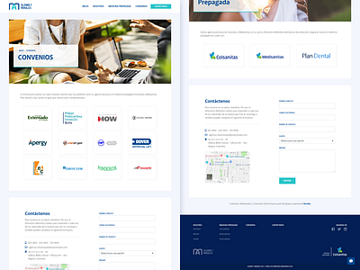 Internal pages of Aldana y Morales aldana y morales bogota bogotá branding colombia colsanitas design redesing site ui ui design uidesign ux web website