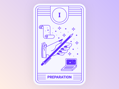 Application Tarot: Preparation computer hand illustration indigo line lineart magic mystic pen stars tarot