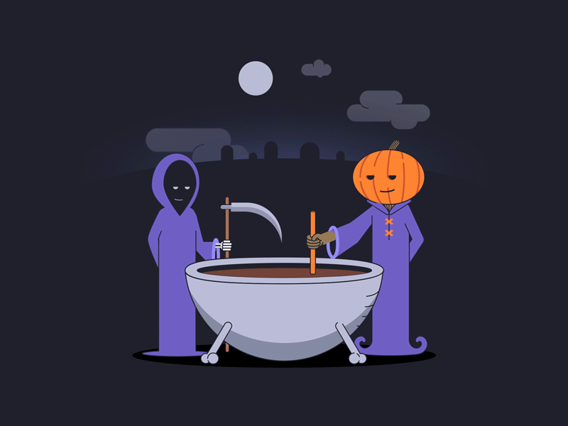 Monsters cooking up a monster! 2danimation animatedgif animation animationsmashdown characterdesign design digitalart flatcolor graphicdesign illustration motion motiondesign motiongraphics motionmarkus