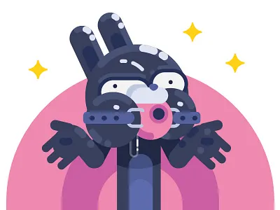 BDSM Rabbit cartoon character character design colorful art cute flat flat image flatimage game art illustration illustrator vector vector art vectorart