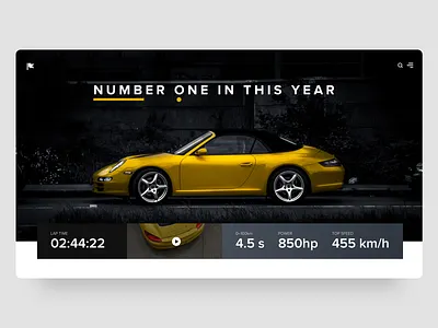 Records of sports car car design hero hero page interface racing sport typography ui web