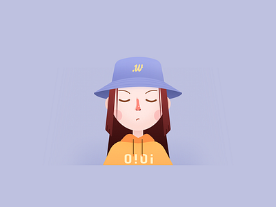 A Wechat girl cap clothes girl hat head portrait