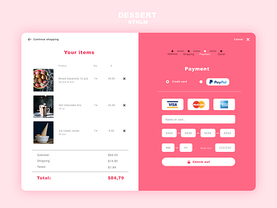 Daily UI #002 Credit Card Checkout checkout credit card dailyui design shopping web
