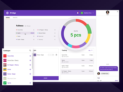❄️ Ifridge app chat interface sketch ui ux web