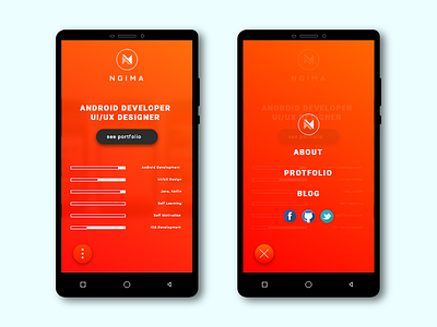 Personal Portfolio Mobile UI mobile ngima ui ux