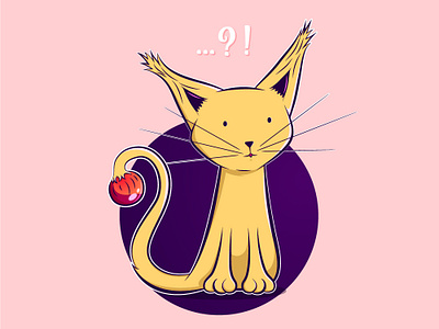 Pink Ball Cat animal art art cat cat illustration character cute design digitalart digitalillustration graphic design illustration illustrator vector vectorart vectorillustration