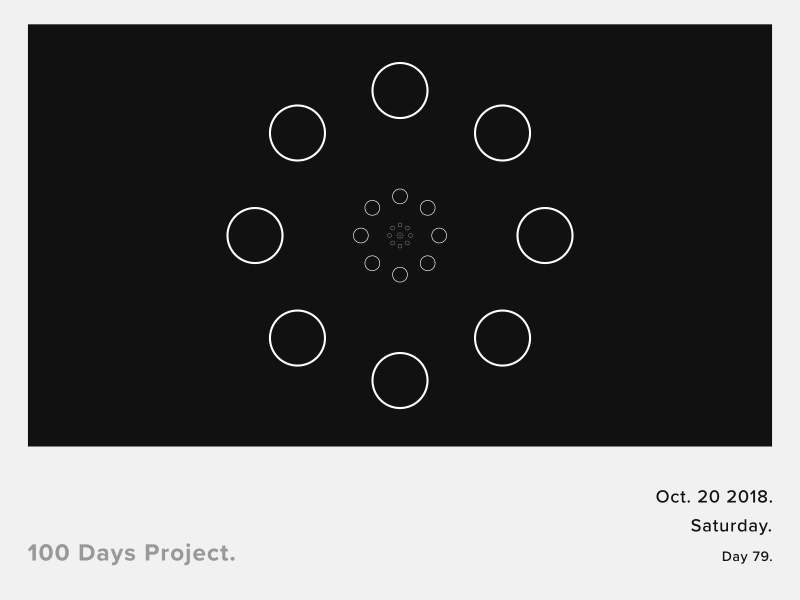 Day 79 100daysproject after effects animation black circle design geometric gif graphic minimalism motion repeater saturday white