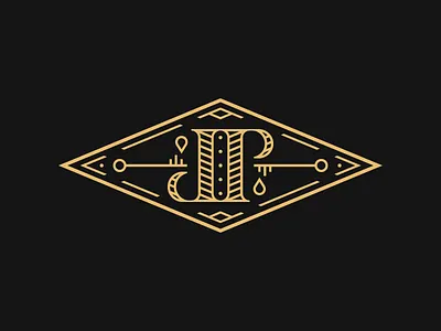 Down Periscope badge black deco diamond gold lines speakeasy