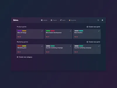 Kandan board ai app dark design digital product ui ux