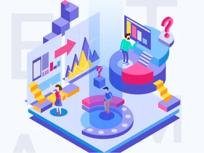 Isometric Analytics 3d art cheracters graphic illustration illustrator isometric isometric design management people team vector