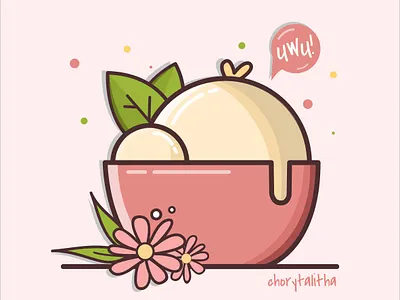 Ice Cream adobe illustration art design drawing flat graphic design icon illustration illustrator minimal sketch vector