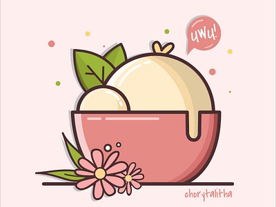 Ice Cream adobe illustration art design drawing flat graphic design icon illustration illustrator minimal sketch vector