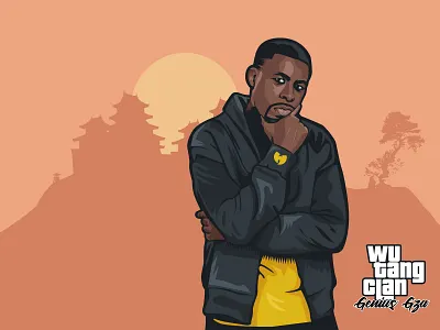 GTA X Wutang (GZA) gta gza illustration wu tang