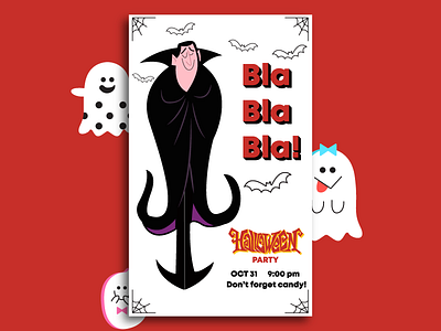 BLA BLABLA! animation art character animation design designer dracula freelance design graphic graphic design halloween halloween bash halloween carnival halloween design home illustration poster poster art poster collection