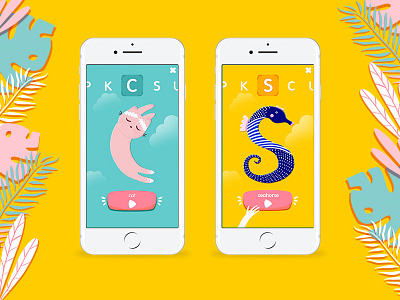 App Screens animal app concept cat illustration ui