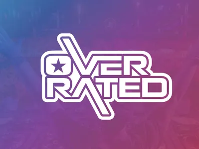 Overrated design dj illustration logo mark music typography