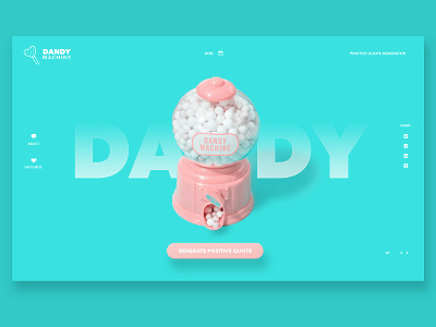 Dandy - Positive Quote Generator aqua design logo lollies mints positive ui user interface ux web design website