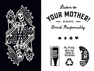 Olde Mother Brewing Co. beaver beer brewing card craft hop mother olde queen suits