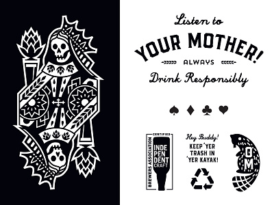 Olde Mother Brewing Co. beaver beer brewing card craft hop mother olde queen suits