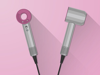 Gadget series: Dyson Supersonic Hair Dryer illustration dyson hairdryer supersonic