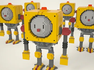 ROBOT Type Yadorigi magicavoxel voxelart voxels