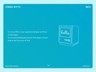 Personal portfolio version 1 branding homepage personal portfolio