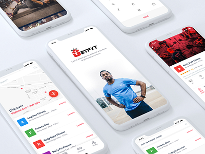 Getfyt App app design interace mobile app ui ux visual design