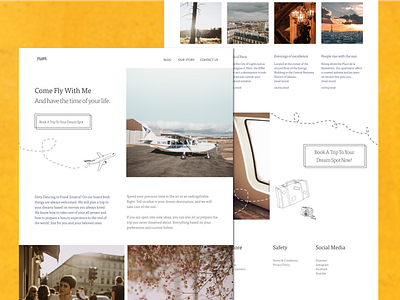 Come Fly With Me airplanes doddling experiences homepage interface kulturowa sketch tisa traveling ui ux design web website