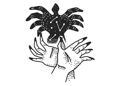 Shadow Puppet Spider hands line art shadow puppet spider tattoo